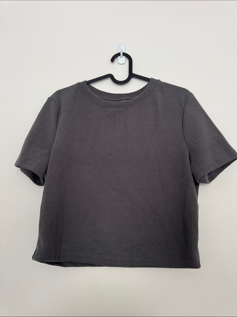 SHEIN Charcoal Gray Crop Tee